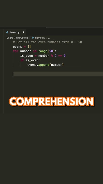 Python List Comprehension will make your code 5x shorter - YouTube