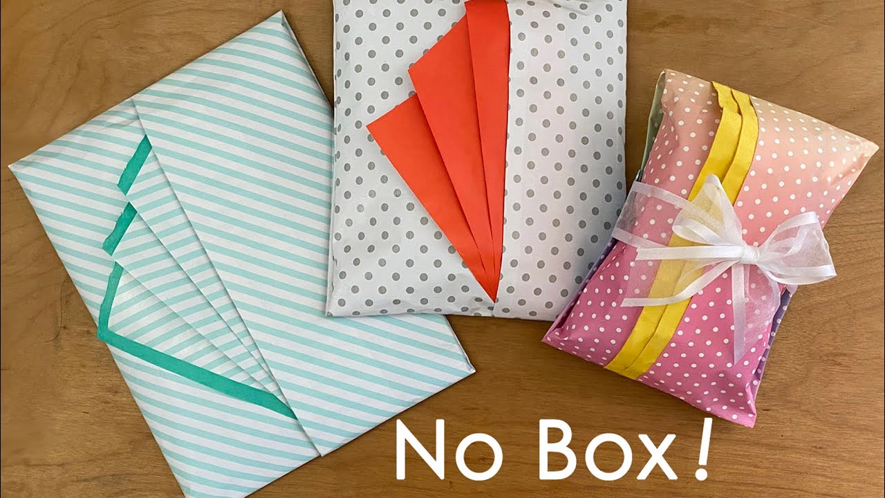 No Box with easy Japanese style Pleated gift wrapping 