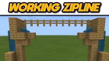 How To Make A Easy Zipline In Minecraft (NO MODS NO ADDONS NO COMMANDS NO REDSTONE!!!!)