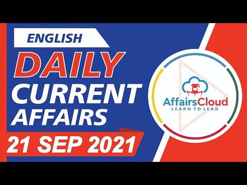 Current Affairs 21 September 2021 English | Current Affairs | AffairsCloud Today for All Exams