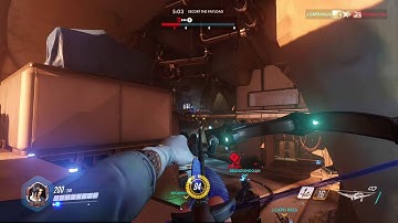 Watchpoint Gibraltar Attack: Zarya Headshot with Hanzo