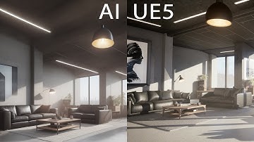 |From AI Image to Unreal Engine 5 Scene| #2 | Working with Bad Perspective | x4 Timelapse |