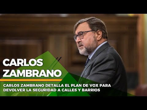 Carlos Zambrano detalla el plan de VOX para devolver la seguridad a calles y barrios