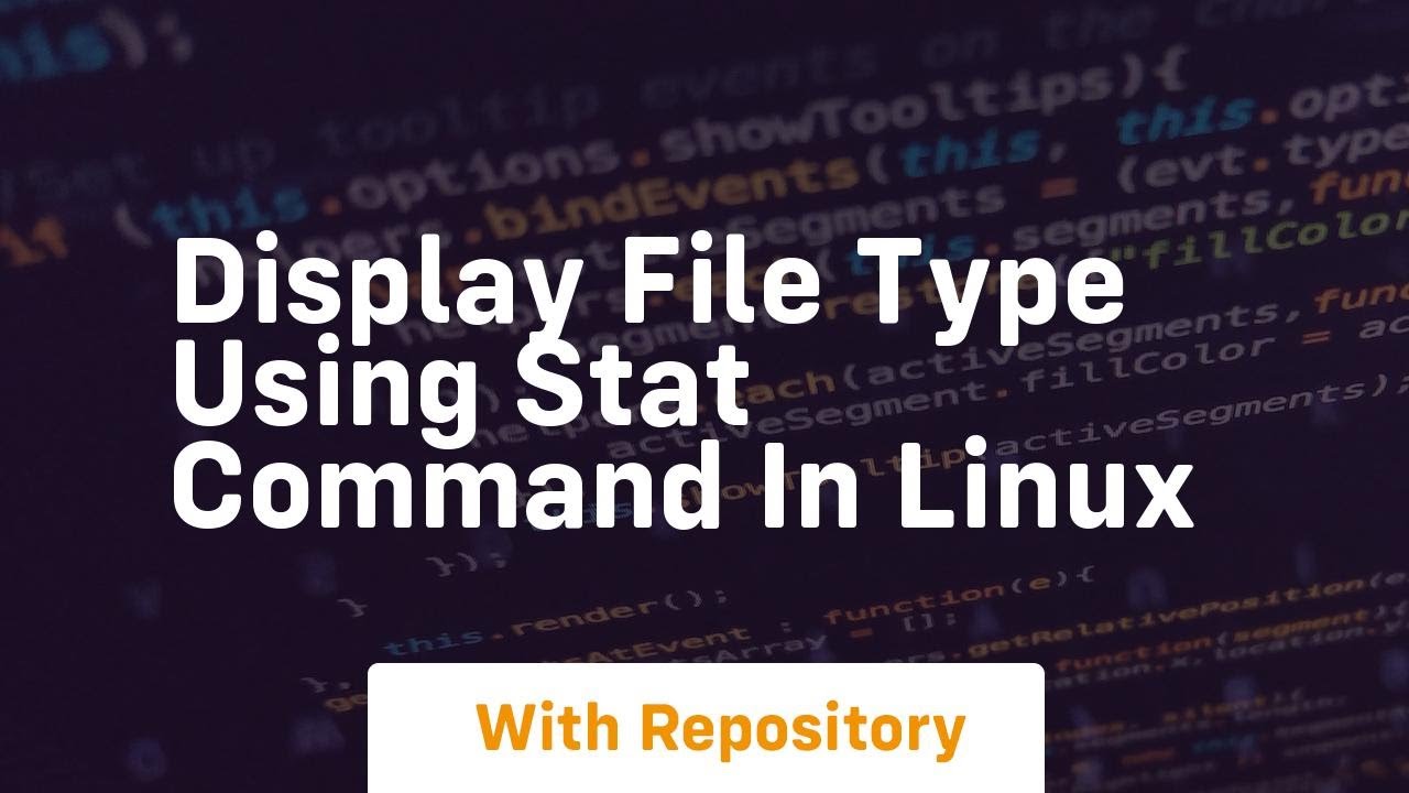 Display file type using stat command in linux - YouTube