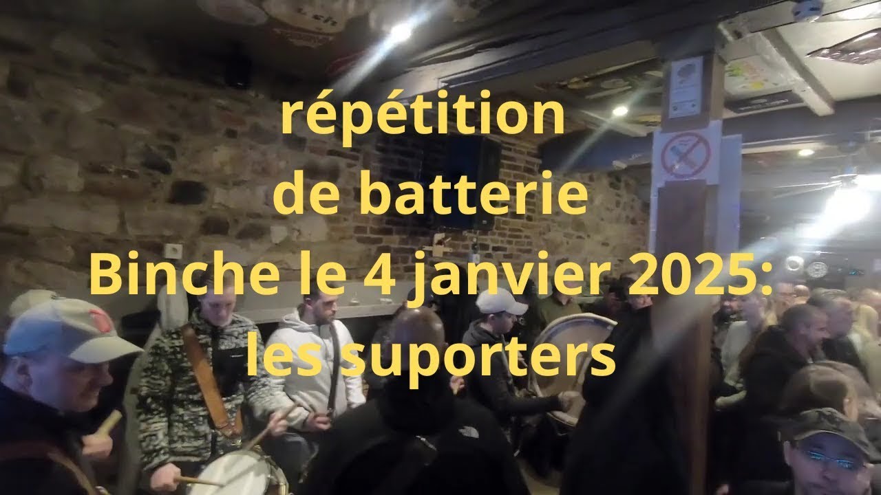 répétition de batterie du 4  janvier  2026 à Binche: les supporters