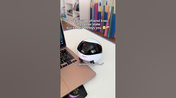 Why is he so annoying? 🙄 #minirobot #longdistance #longdistancerelationship #couple