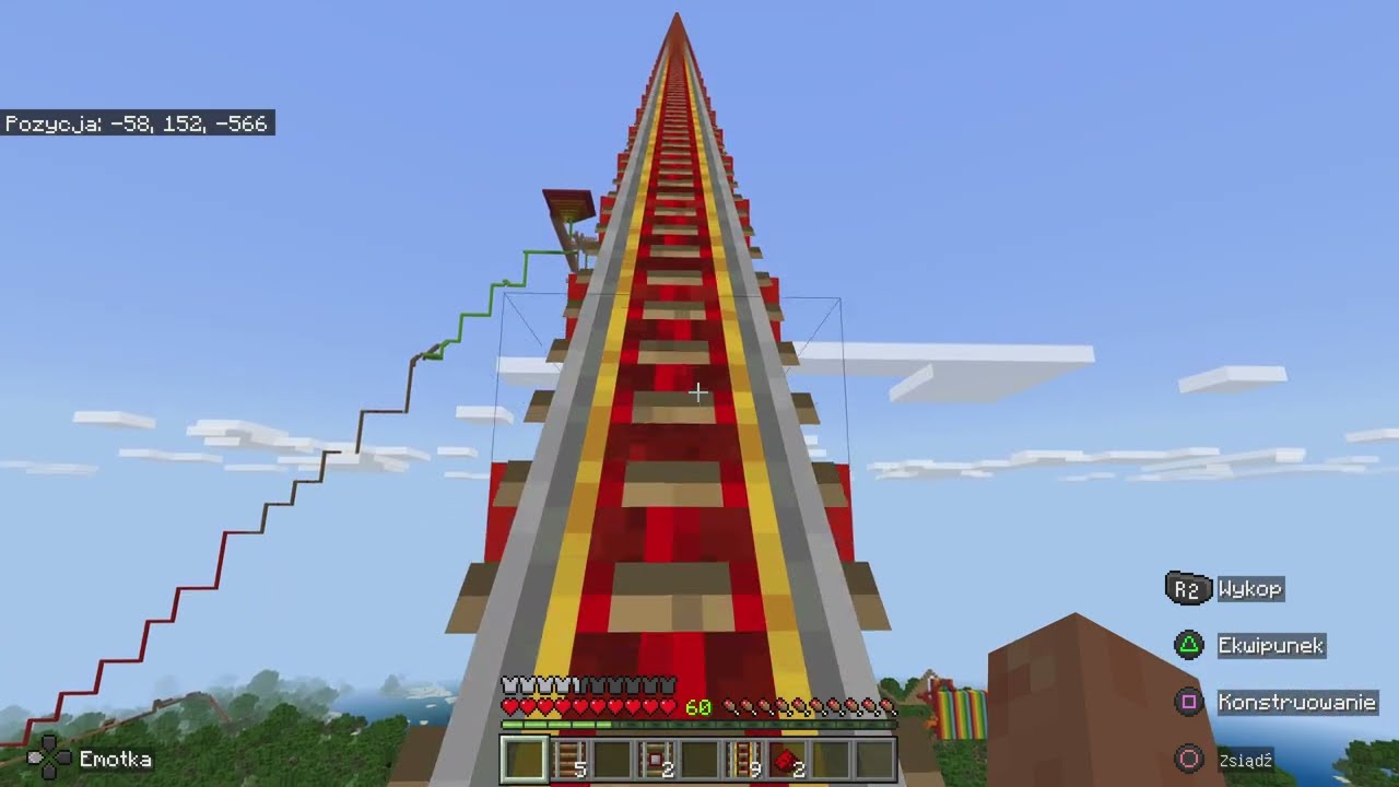 Rollercoaster w minecrafcie PS5