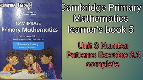 Cambridge Primary Mathematics learner