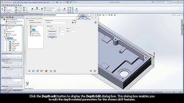 SolidCAM iMachining Training Course - Exer #9: Define a Drill Recognition operation