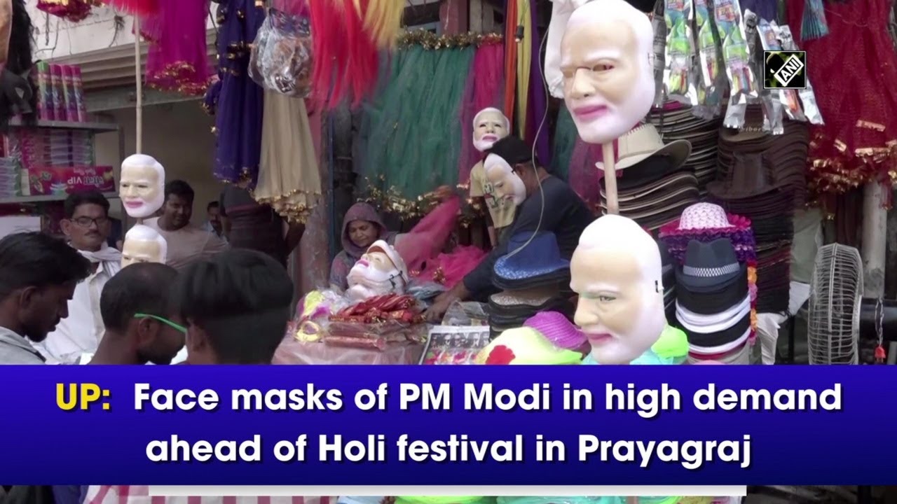 UP Face masks of PM Modi in high demand ahead of Holi festival in Prayagraj