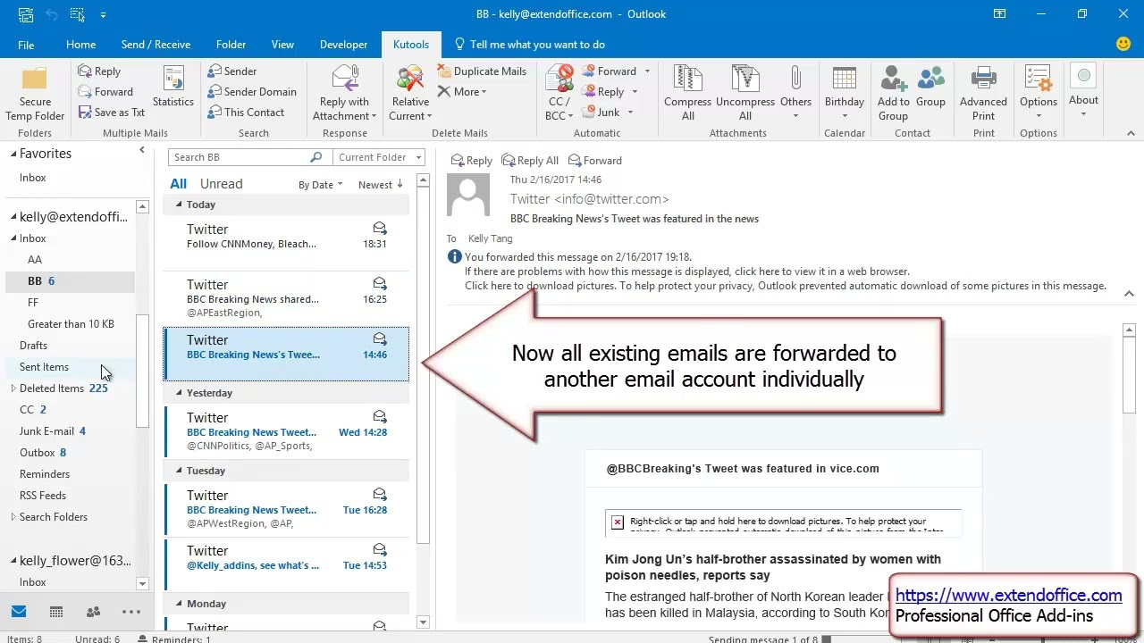 How To Copy Move Emails From One Account To Another In Outlook Youtube