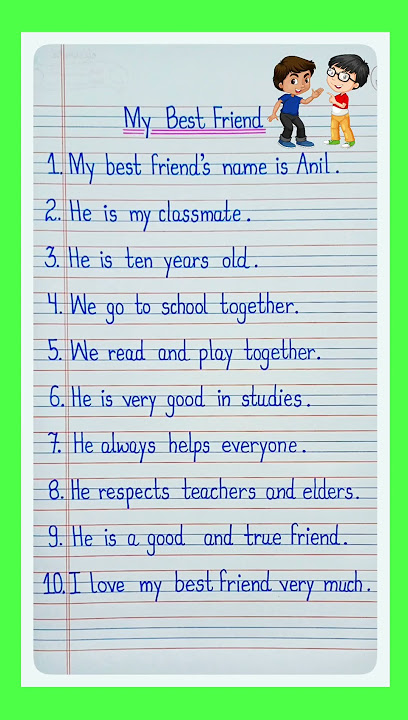 My Best Friend Essay in English | 10 lines on My Best Friend | Essay on My Best Friend