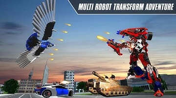 Multi Robot Transform: Jet, Dog, Eagle & Car War Android Gameplay
