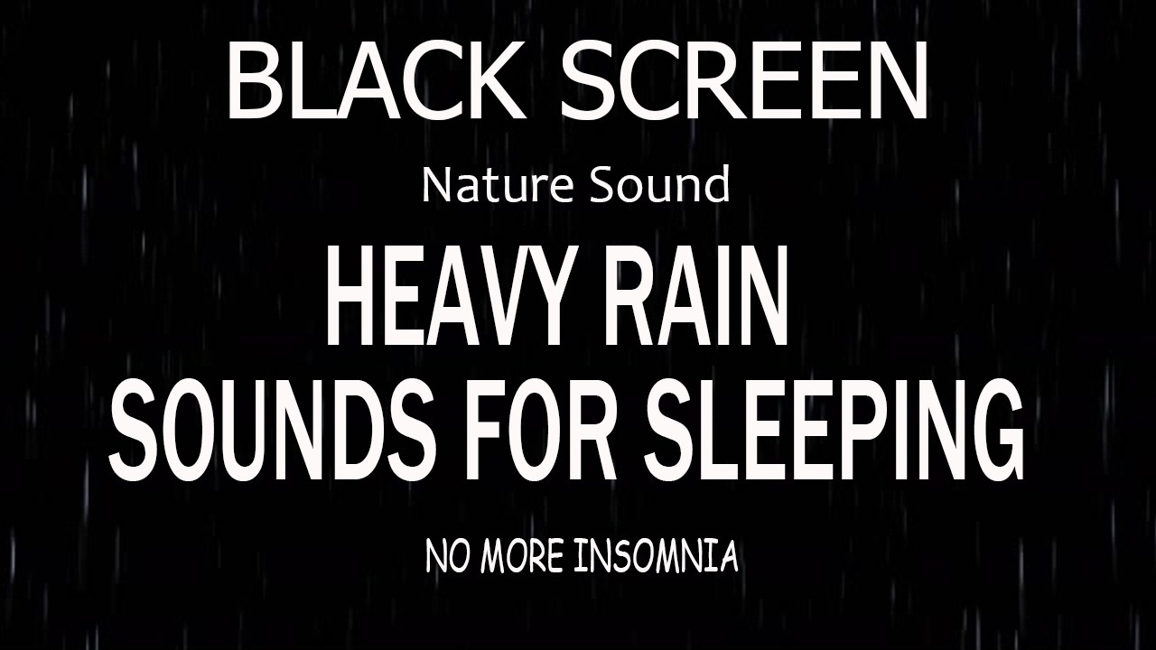 Heavy Rain for Restful Sleep | Black Screen Insomnia Support