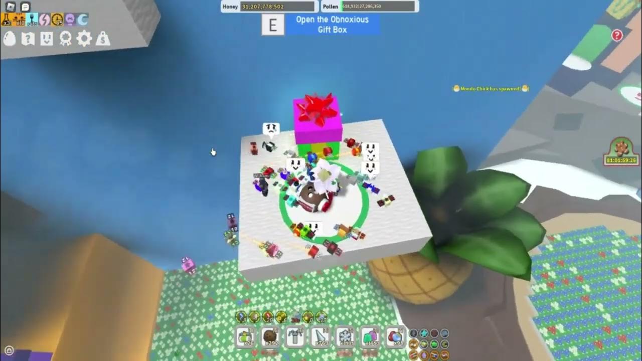 Bee Swarm Simulator Opening Obnoxious Gift Box YouTube