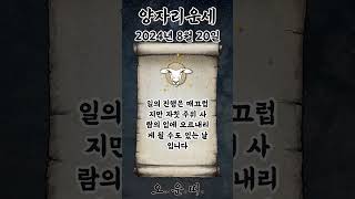 오늘의 양자리 운세 2024년 8월 20일 #양자리 #별자리운세 #오늘의운세 #내일의운세 #운세 #운세쇼츠