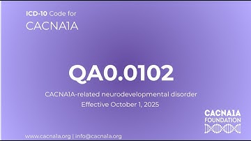 About the ICD-10 code for CACNA1A