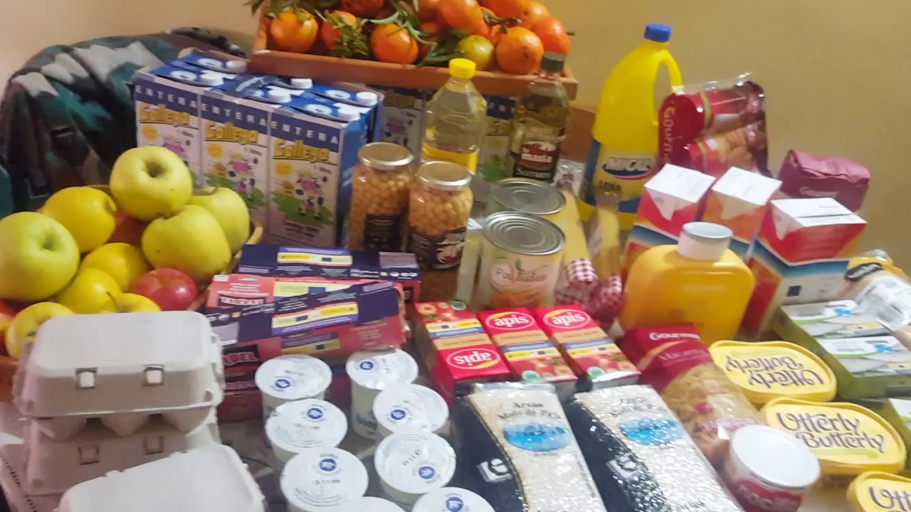 المساعدات الغدائية في اسبانيا كل 15 يوم