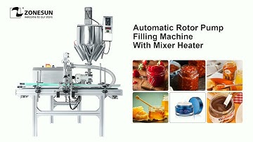 ZONESUN ZS-DTGT900M Automatic Butter Chocolate Rotor Pump Filling Machine With Mixer Heater