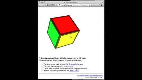 Rotating Java Cube