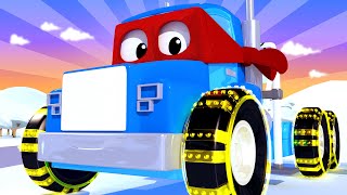 The winch truck  Carl the Super Truck  Car City ! Cars and Trucks Cartoon for kids