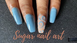 nail art for beginners | Sugar Nails Tutorial | how to use sugar powder on your nails