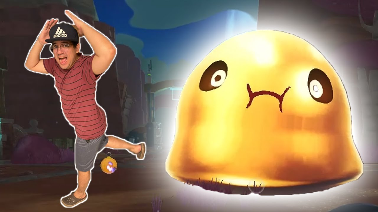 A GOSMA PEGAJOSA GIGANTE DOURADA EXPLODIU!!! (olha o que tinha dentro) - Slime Rancher
