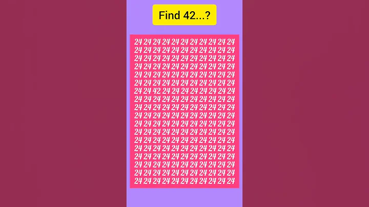 Find 42? #puzzle #puzzlegame #iq #gk #gktest #iqtest #braintest #focus #shorts #maths #braingames