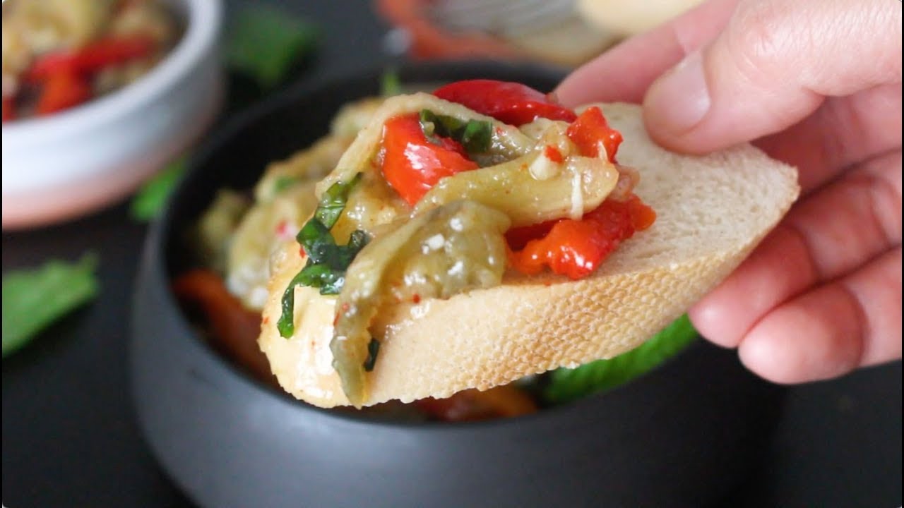 Spanish Marinated Eggplant & Peppers