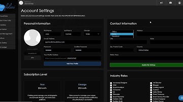 CloudFolios Account Settings Overview