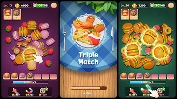 Food Tile 3D: Triple Match Gameplay Android Mobile
