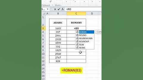 Cara Cepat Konversi Angka Arabic Menjadi Angka Romawi di Excel