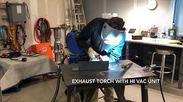 Welding Torch Exhaust with Dusty Hi Vac Extraction Unit