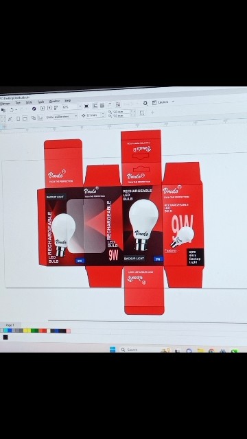 Create a led bulb box design. #graphicdesign #design #boxdesign # ...
