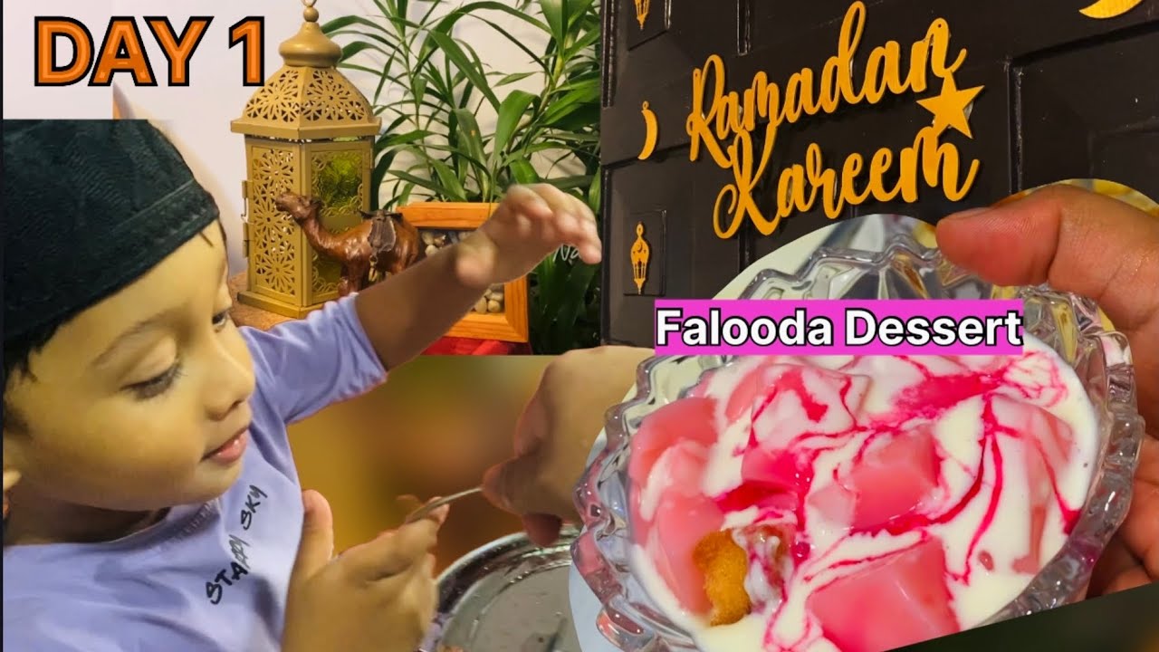 1st day of Ramadan / Ramadan day vlog / Iftar recipes / Falooda dessert / mutta chutney curry