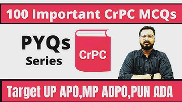Important CRPC MCQs For All State Judiciary Exam | Target UP APO,MP PJS(J),PUN(J) | Part-1
