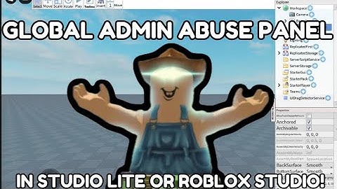 HOW TO MAKE A GLOBAL ADMIN ABUSE PANEL IN STUDIO LITE OR ROBLOX STUDIO!