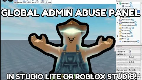 HOW TO MAKE A GLOBAL ADMIN ABUSE PANEL IN STUDIO LITE OR ROBLOX STUDIO!
