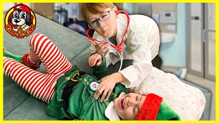 Kids Pretend 🎄 SANTA'S ELF GOES TO THE WORST DR IN THE WORLD (DR SAMRT SAVES CHRISTMAS!) screenshot 1