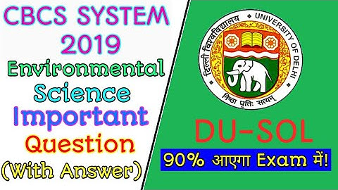 CBCS SEMESTER 1st # Environmental science very Important Question with Answer B.A, B.Com, B.Sc!