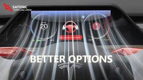 SATONIC 9" CarPlay Dashboard Screen for Tesla Model 3 & Y | Free Air Vent Design | Multi-Functions