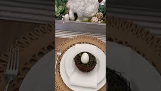 Elevate your easter table with these quick ideas! #eastertablescape