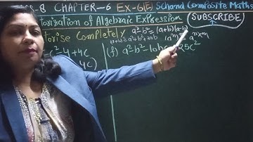 Ex -6E Q.2(e,f) ch-6 Factorization of Algebraic Expressions class 8 SChand composite maths 