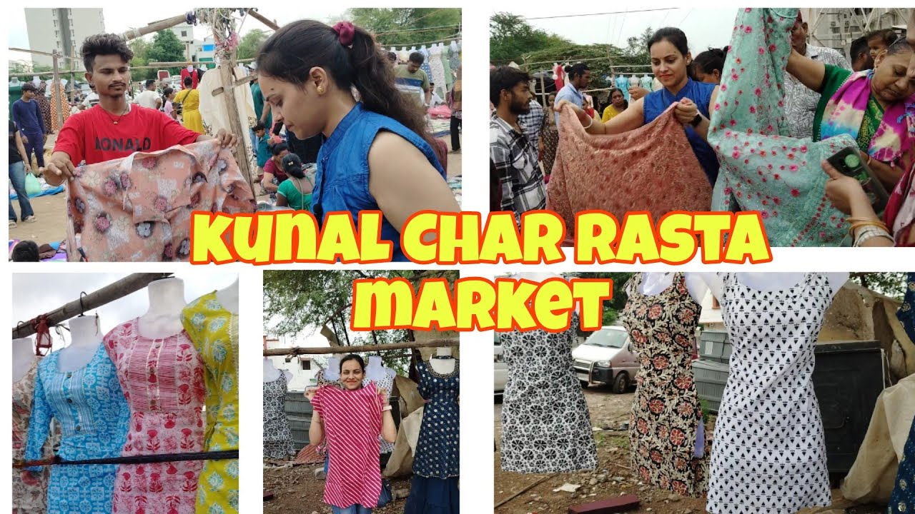 Kunal Char rasta Market 🛍️ Latest Collection Rs. 100/- 😱|| Cheapest price Market in Vadodara||