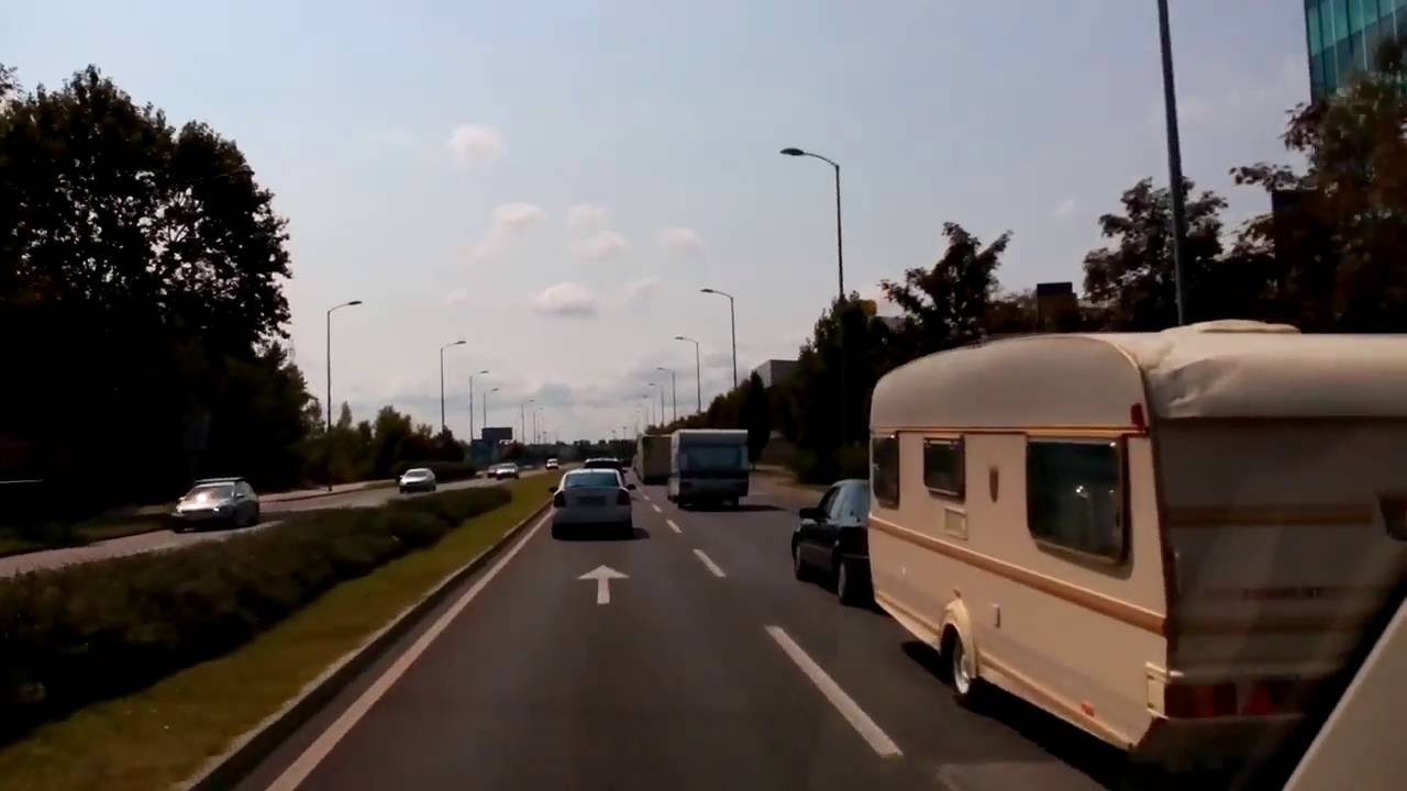 Zagreb:Jankomir,Convoy of vehicles with trailers on Skorpikova Street