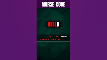 Thumbnail of HELLO in Morse Code #shorts 📢