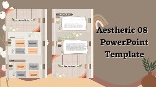 Aesthetic 08 PowerPoint Template Free🍑 || ppt#78✨ screenshot 1