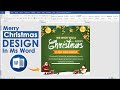 Greeting Card Design in Merry Christmas Day Using Ms Word !
