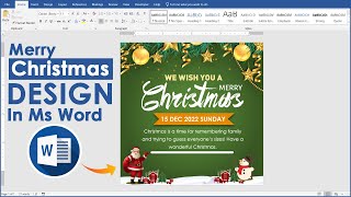 Greeting Card Design in Merry Christmas Day Using Ms Word ! screenshot 5