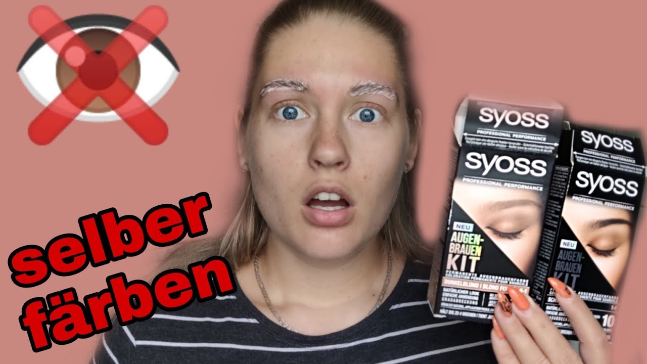 Augenbrauen & Wimpern einfach selber färben mit Syoss Augenbrauen Kit |  xNathiex - YouTube